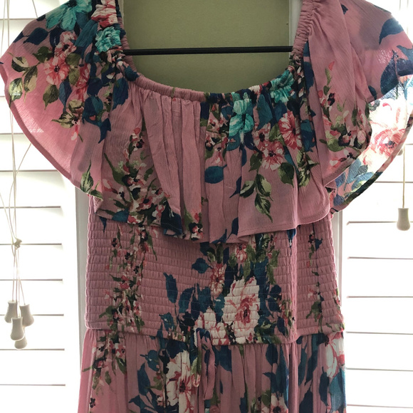 NWT Xhilaration Off the Shoulder High Low Maxi - Picture 3 of 7